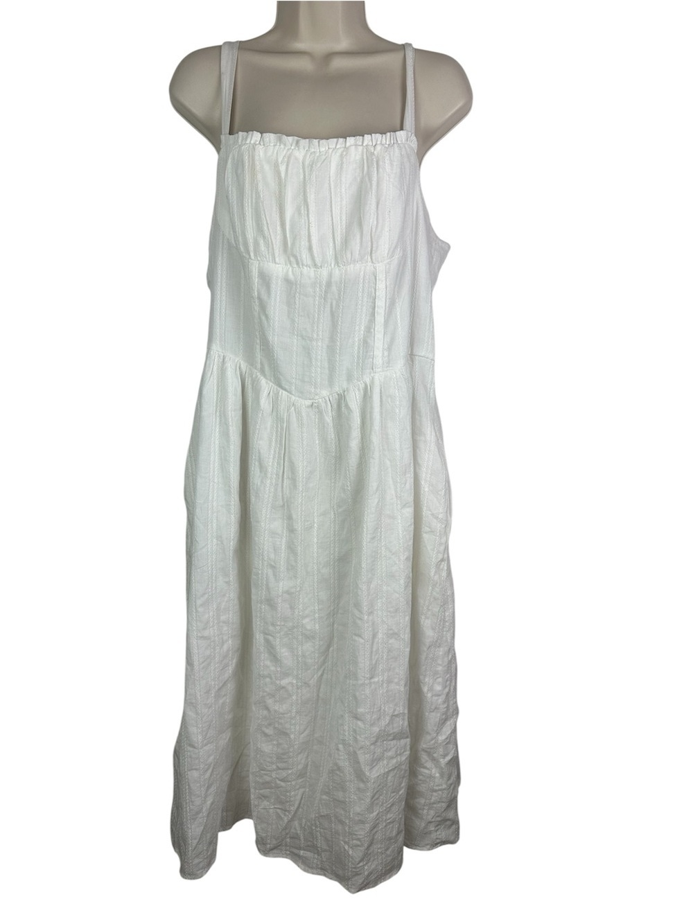 Wild Fable White Maxi Sundress with Spaghetti Straps